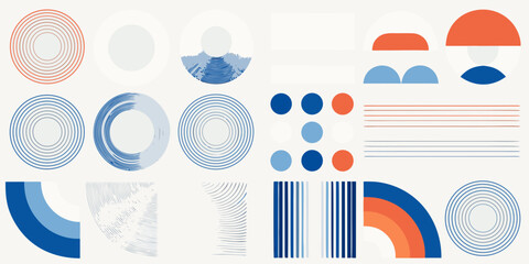 Obraz premium abstract geometric shapes and lines contemporary vector illustration