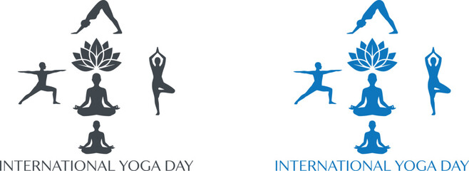 Fathers day yoga silhouettes celebrating dad with wellness and fitness © IMRAN