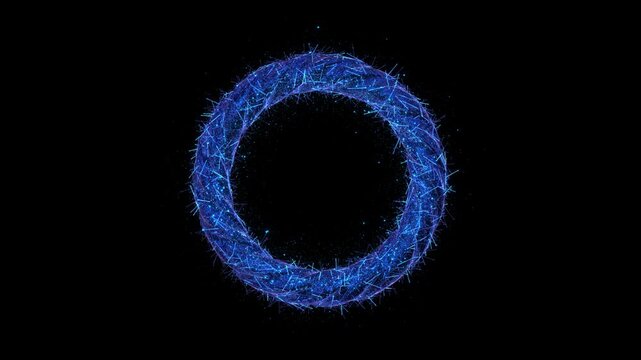 3d Christmas wreath Christmas tree branches christmas ornament lights. Looped animation. New year, merry christmas, Holiday, winter, New Year, snowflake, snow.