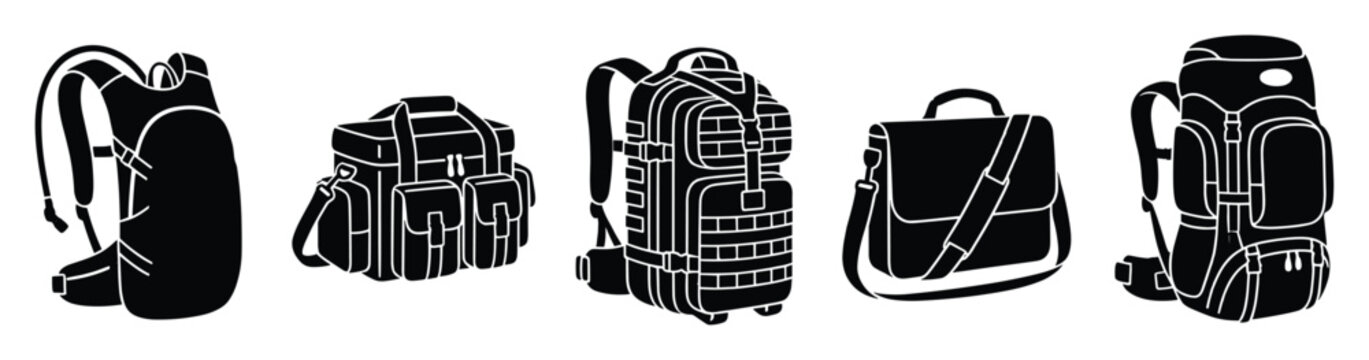 Variety of practical bags and backpacks for outdoor enthusiasts and urban commuters