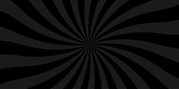 Sunburst Modern retro vintage sunrise balck and gray sunbeam element spiral striped. Spiral starburst and striped pattern abstract geometric retro sunrays line wavy texture.