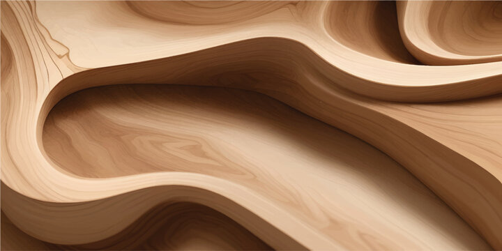 Abstract wavy wooden texture background with rich brown and gold tones inspired by liquid silk and fabric patterns