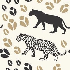 Fototapeta premium Modern Leopard Print Seamless Pattern in Trendy Colors