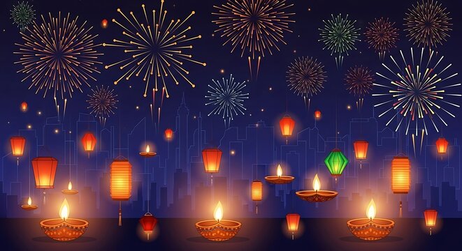 Diwali Night Fireworks.