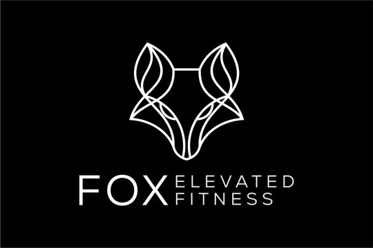 Fox Elevated Fitness Gym Logo Design.