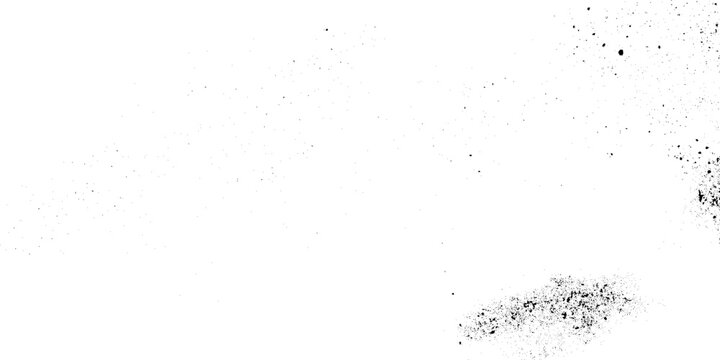 Black particles splatter on white grunge background vector graphic design element