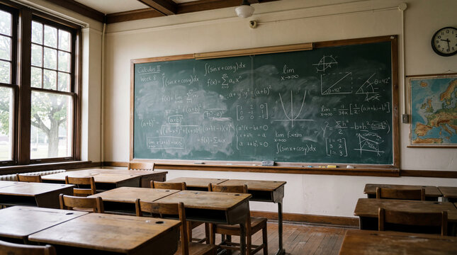 Green Chalkboard Math Texture