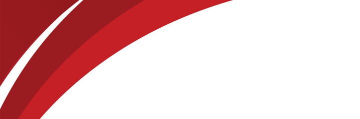 Fototapeta premium Curved golden yellow wave and a deeper red wavy border, footer vector illustration