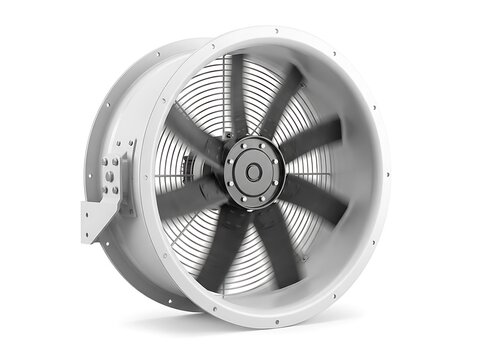 Industrial axial flow fan for ventilation and cooling systems