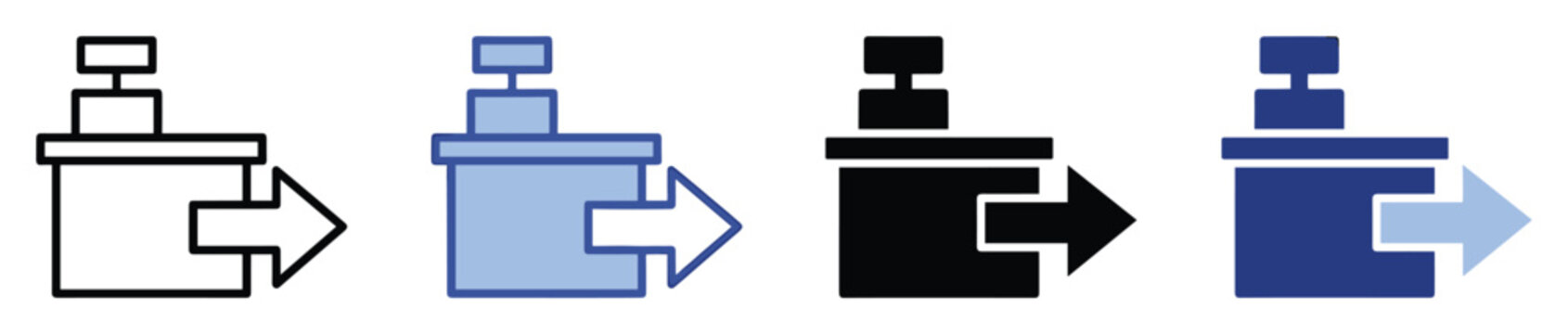Transaction icon for financial payment processing and retail business system graphics