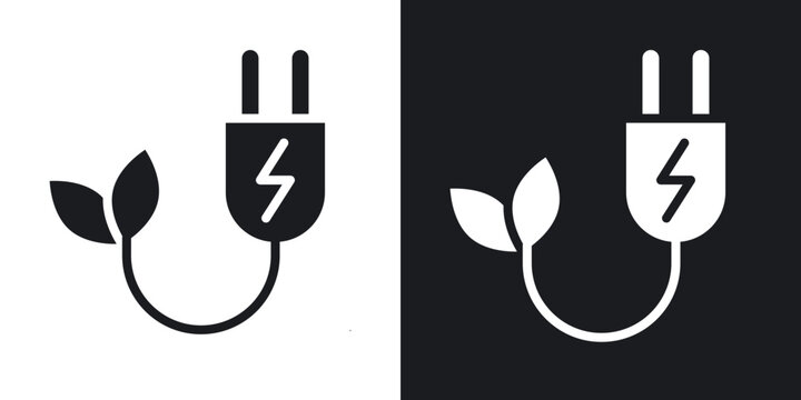 Biomass energy icons in solid black and white collection