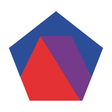 Symmetrical hexagram formed by two overlapping equilateral triangles in a balanced geometric composition on a white background, minimalist graphic design concept