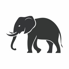 Fototapeta premium Stylized Silhouette of an Elephant