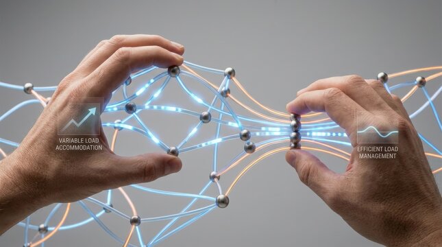 Two hands holding a string of light to represent the concept of grid flexibility management in modern energy systems