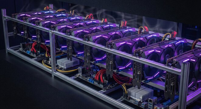 AI assistant mining cryptocurrency in data center