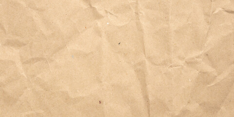 Fototapeta premium Abstract crumpled and creased recycle brown paper texture background