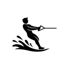 Fototapeta premium Water Skiing Balance icon