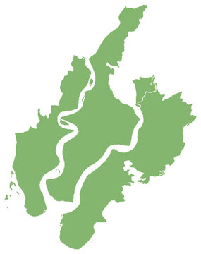 Vector Map of Barguna District Bangladesh