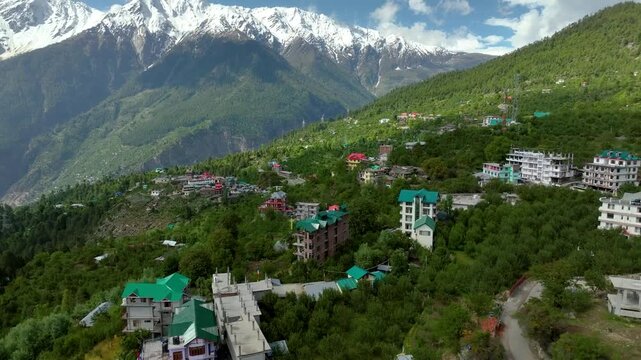 kalpa village aerial view, himachal pradesh mountain town, himalayas india
kalpa village drone shot, kinnaur district himachal, scenic mountain settlement india
himalayas village aerial, kalpa himacha