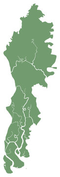 Vector Map of Bagerhat District Bangladesh