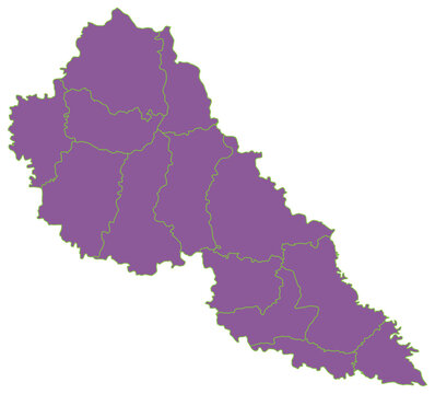 Vector Map of Dinajpur District with Thana of Bangladesh