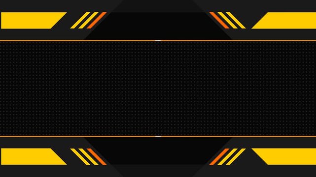Futuristic Gaming Stream Overlay Background with Yellow and Black Geometric Industrial Shapes for Esports Content