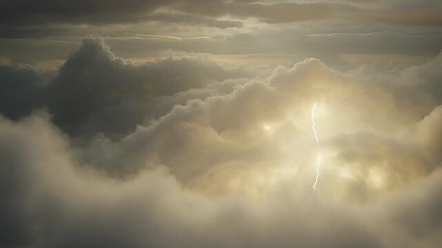 A hyper-detailed scientific visualization of Venus' atmosphere from above the clouds showcases a radiant sun shining through dense cloud formations.