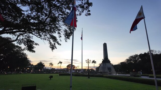 Rizal Monument in Rizal Luneta Park in Manila, Philippines Southeast Asia