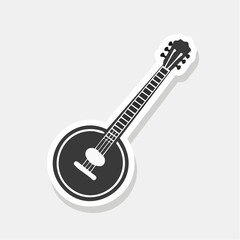 Fototapeta premium Black and White Banjo Icon