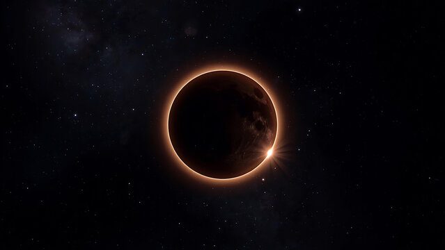 Solar Eclipse Event in Outer Space Environment