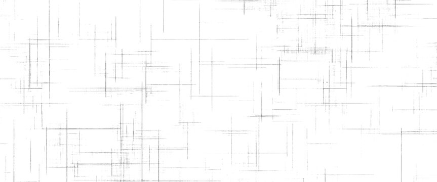 White background with a dense network of thin grey intersecting lines and scattered dots creating a textured abstract pattern