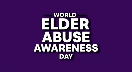Fototapeta premium World elder abuse awareness day promotional graphic design for campaigns and social awareness events