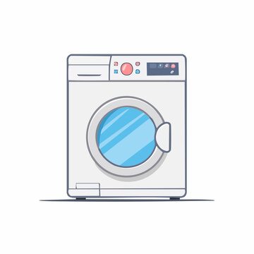 Front Load Washing Machine Illustration