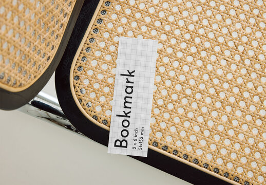 Mockup Of Customized Bookmark On Chair