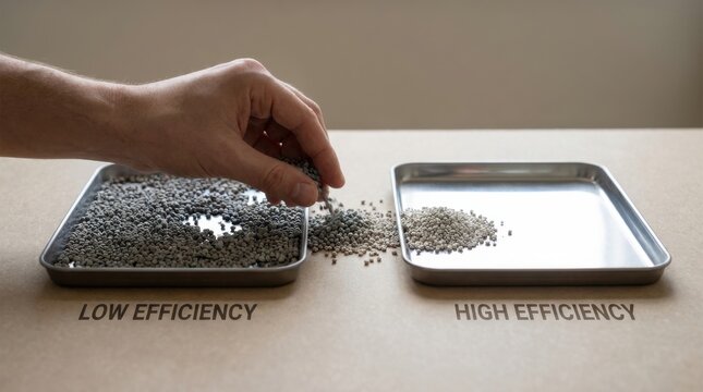 Person putting seeds into a tin to represent resource efficiency and reallocation in sustainable practices
