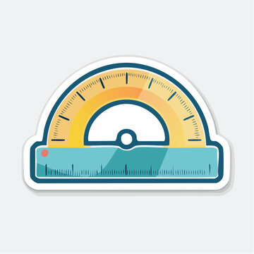 Protractor and Ruler Illustration