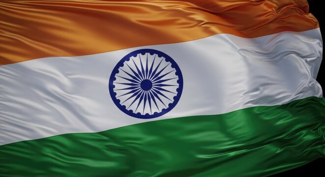 Celebrating india's independence day vibrant tricolor flag waving with pride
