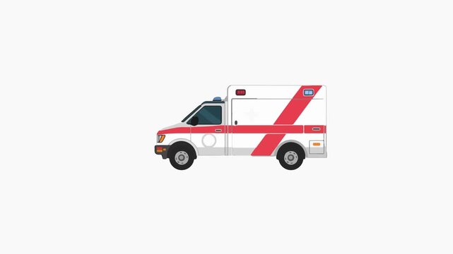Ambulance Emergency Vehicle vector Animation
