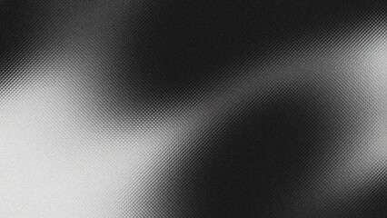 Gray, black, dark grainy noise grains abstract wave pattern, on white background  © Arthapicture