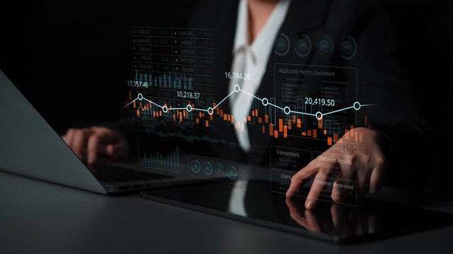 Data analytics dashboard with charts, indicators, and performance metrics, reveals trends, data analytics drives growth, supports insight, and data analytics improves decisions. Marrow
