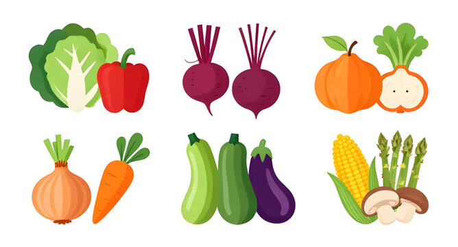 cartoon vegetable collection illustration, colorful veggie clipart set, healthy food vector pack, fresh farm vegetables design, cute vegetable characters illustration, organic produce graphics, kitche