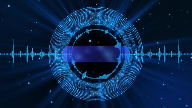 Search Box Blue Animated UI Element magnifying glass icon and minimalist search field Neon Stroke Circular Transition, modern web search bar with red magnifying glass icon and minimalist search field