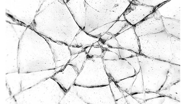 Black cracks on white background.
