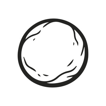 Artistic hand drawn lumpy circle outline on a clean white background a versatile graphic element