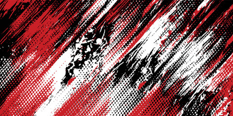 Gaming esport background striking stripes electric banner vector illustration design red black grunge brush wing comic pattern modern abstract concept livery stripes decal paint splash splatter.eps 10 © Samsul