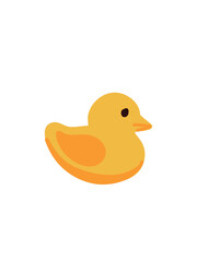 Fototapeta premium adorable infant bath toy duck isolated on clean white background
