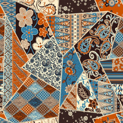 Fototapeta premium ethnic ornament batik seamless pattern design suitable for fashion purposes
