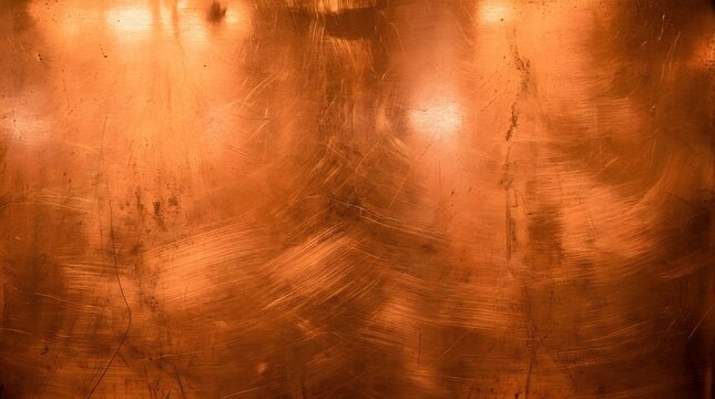 Copper Metal Texture Warm Orange Metallic Surface