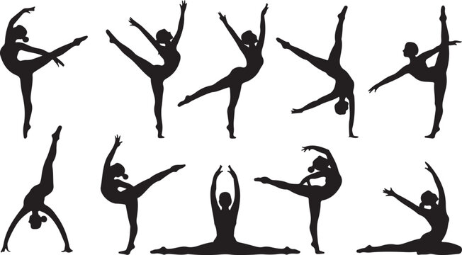 Dancer performing dynamic yoga poses sequence
