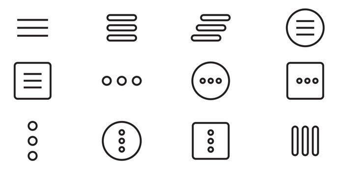 UI/UX Navigation Icons Set for Mobile Apps and Web Design